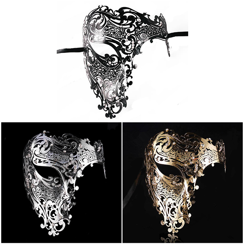 thumbnail image 2 of Beyond Masquerade Rhinestone Skull Face Mask - Halloween Masquerade Mouth Mask - Multi-Color 2 of 5