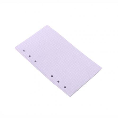 40 Sheets A5/A6 Filler Papers Loose-leaf Notebook 6 Holes Office School Supplies: Purple / A6 Size