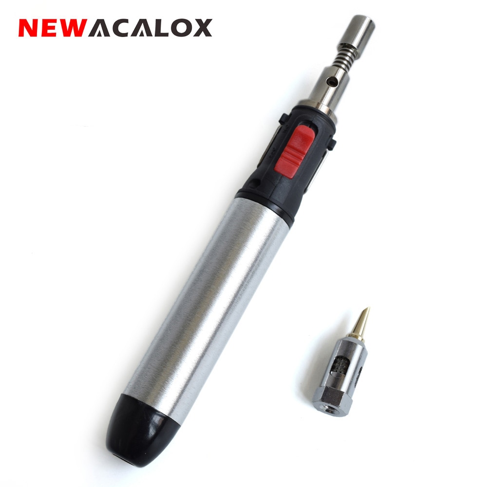 Newacalox Verstelbare Thermostaat Butaangas Soldeerbout 12Ml Pen Torch Tool 450-1300 Graden Hand Draadloze Lasapparatuur