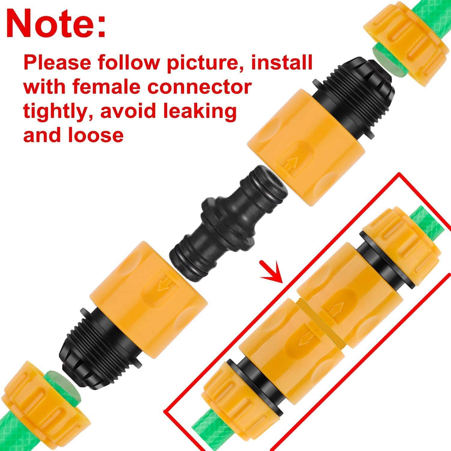 22/31 Pcs Garden Hose Connector Set Watering Extender Coupling Joint Adapter Double Hoses Plastic Quick Connectors Accessories