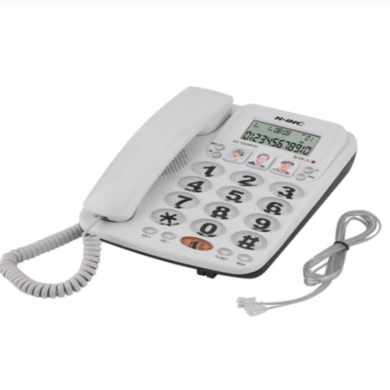 2-line Corded Phone with Speakerphone ID and Call Speed Dial Corded Phone for Home/Office 2-line Corded Phone with Speakerphone