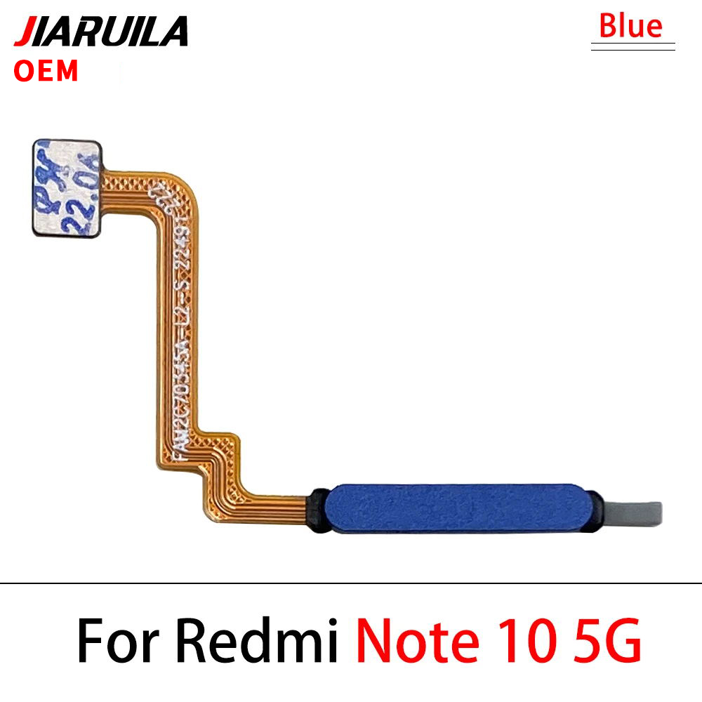 Für Xiaomi Redmi Hinweis 10 Pro 10 s 10 4G 5G Fingerprint Sensor Home Return Key Menü Taste Flex band Kabel: Transparent