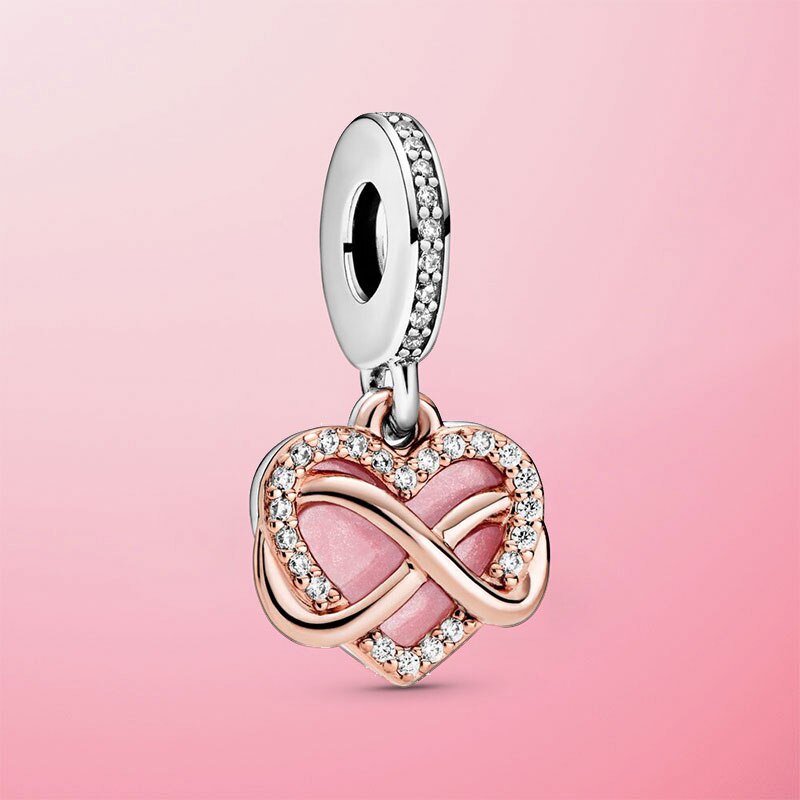 VENDITA CALDA 10 Stili 925 Sterling Silver Ciondola I Branelli di Fascino Fit Originale Pamura Del Braccialetto Del Pendente Della Collana del Regalo Dei Monili: Infinity Heart