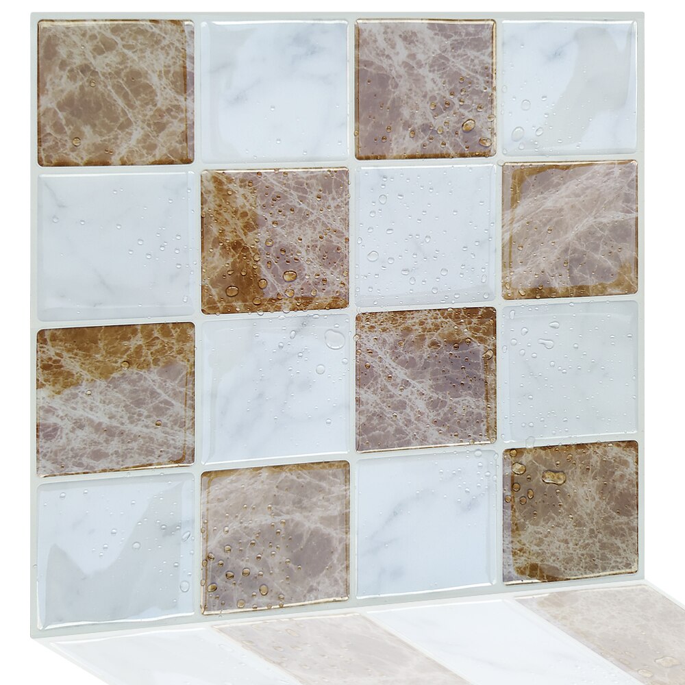 Dosseret auto-adhésif de cuisine et imperméable en mosaïque, peeling en vinyle, autocollant mural, décoration de la maison, 1 feuille