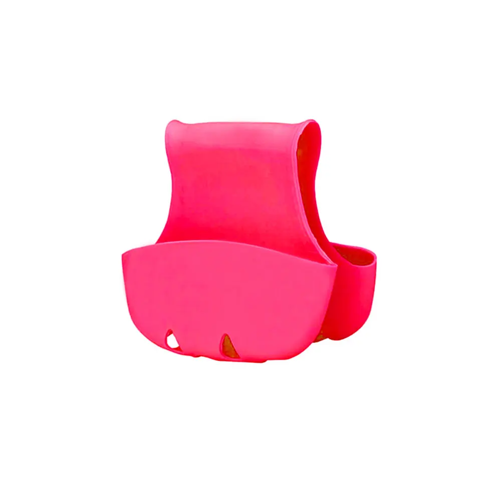 Silicone world Storage Holder Silicone Sink Saddle Style Organizer Kitchen Bathroom Holder Sponge Storage Rack Tools Hanging Bag: Green Bronze