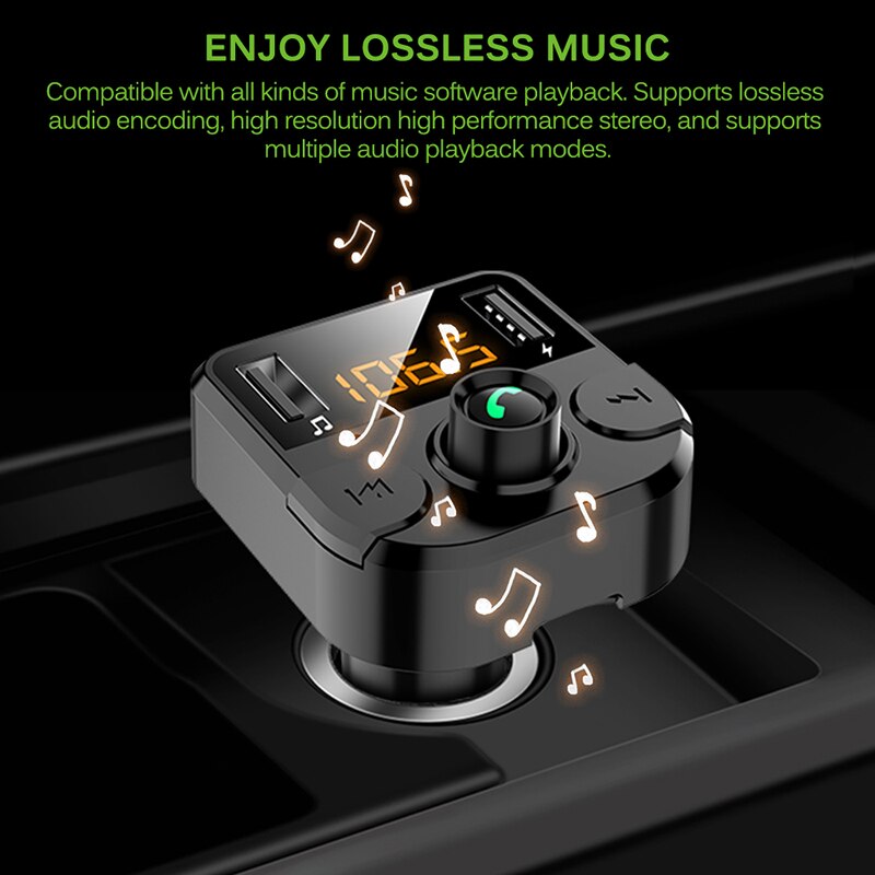 Car Fm Transmitter LCD MP3 Player Wireless Bluetooth Receiving Car Kit 3.1A Fast USB Hands Free USB Charger FM Modulator