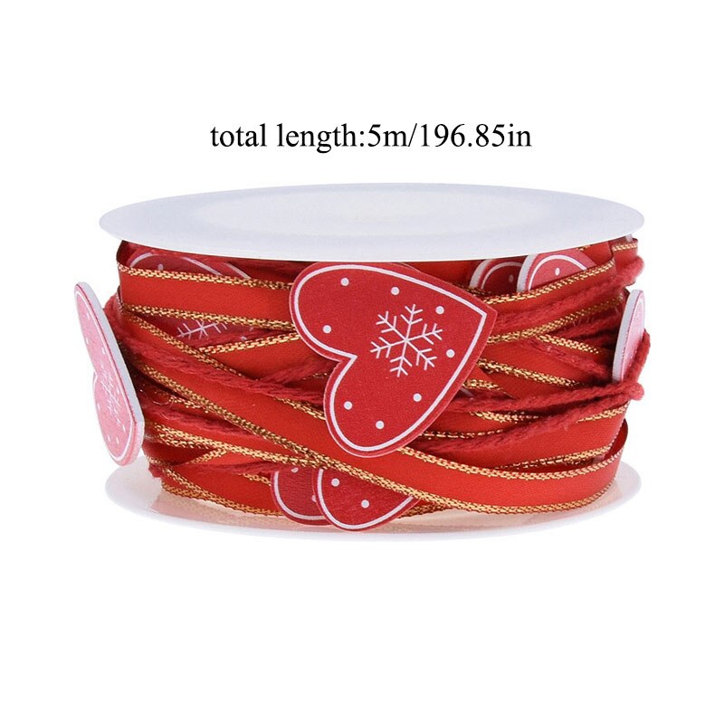 5 Meters Christmas Ribbon Decoration For Tree Bead Chain Ribbon Christmas Tree DIY Xmas Decor Home Ornaments Year