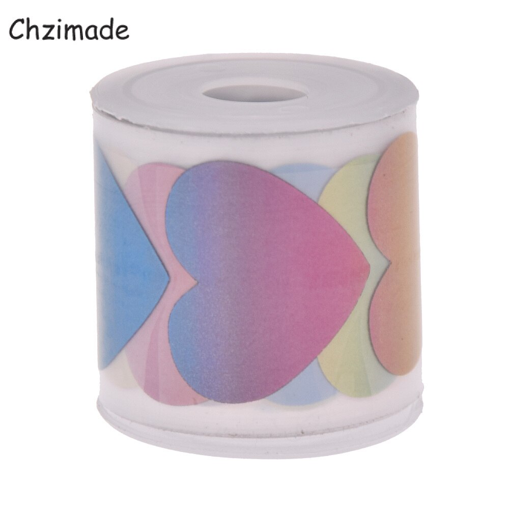 Chzimade 8 sztuk/partia kolorowe serca naklejki odblaskowe taśmój przenikania ciepła winylu film na ubrania DIY żelazko na akcesoria robić szycia: Style4