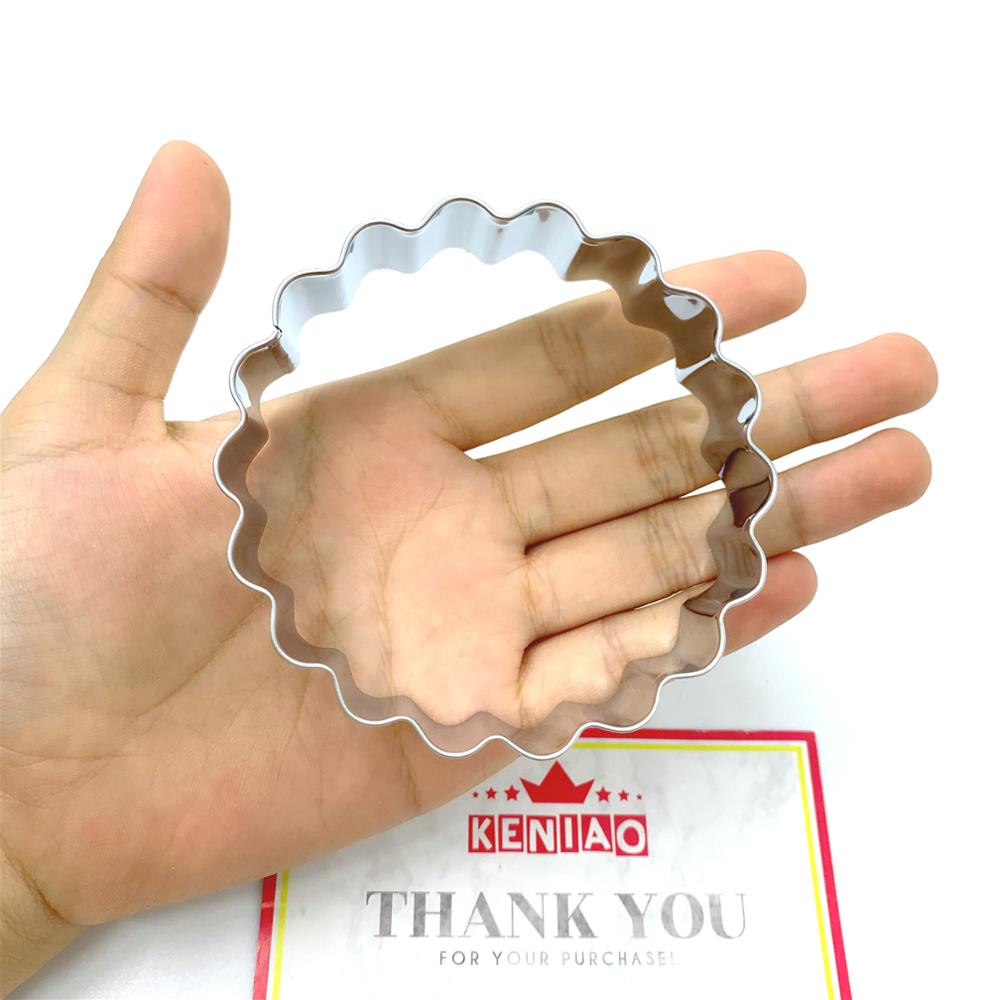 KENIAO Plaque Cookie Cutter Set for Wedding - 6 PC - Frame Biscuit / Fondant / Sandwich / Bread Cutters - Stainless Steel