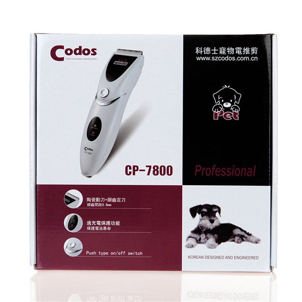 Codos CP-7800 Dog Hair Trimmer Pet Clipper Electric Shavers Rechargeable Pet Trimmer Cat Grooming Haircut Machine