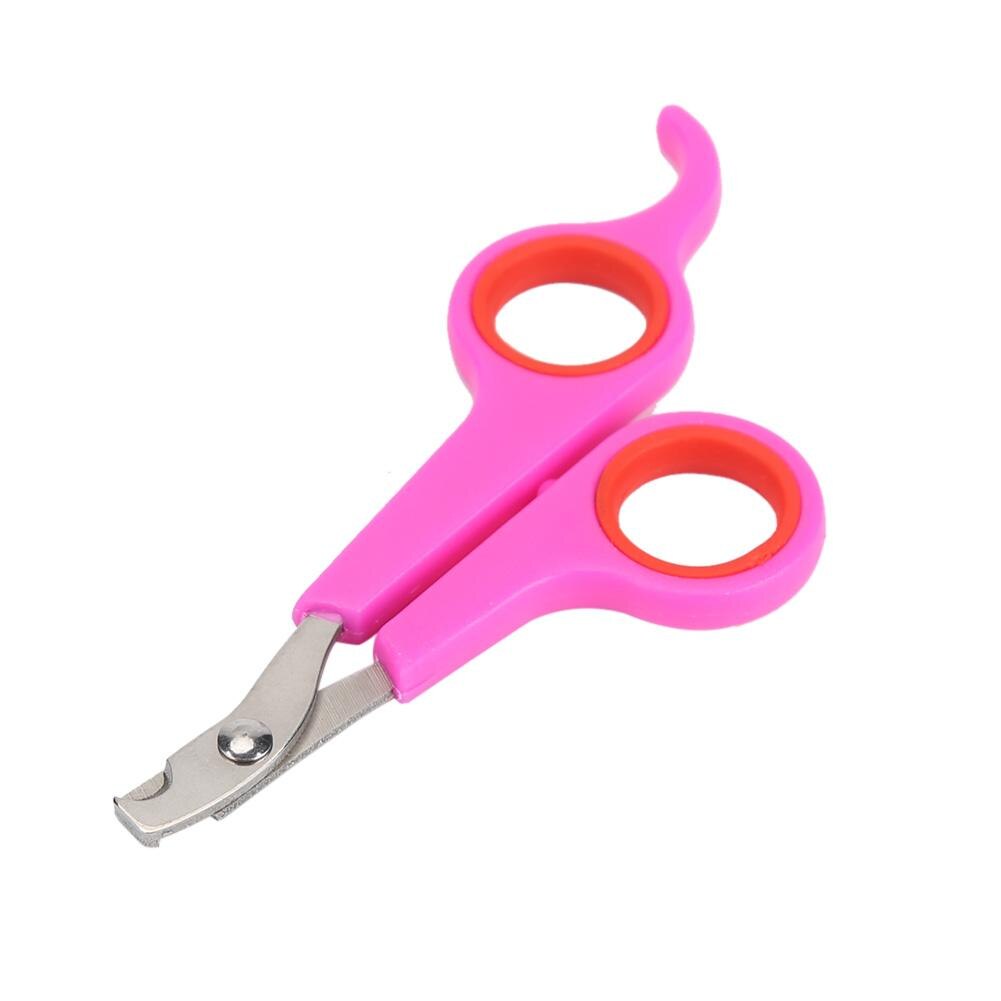 Pet Nail Toe Clipper Scissors Pets Safety Nail Cutter Stainless Steel Pet Dog Cat Claw Grooming Trimmer Nailclipper: Pink