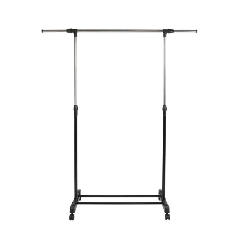 Adjustable Hanging Rail Stainless Steel Stand 4 Roll Single Garment Rack Clothes Heavy Rolling Hanging Closet Coat Rack HWC