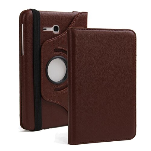 360 Degree Rotating Case For Samsung Galaxy Tab 3 Lite 7.0 Cover For Samsung Tab SM-T110 SM-T111 SM-T113 SM-T116 Tablet Case: Brown