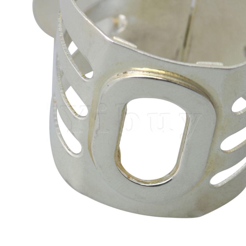 Yibuy Sliver Plated Copper Klarinet Ligature Met Caps Muzikale Onderdelen