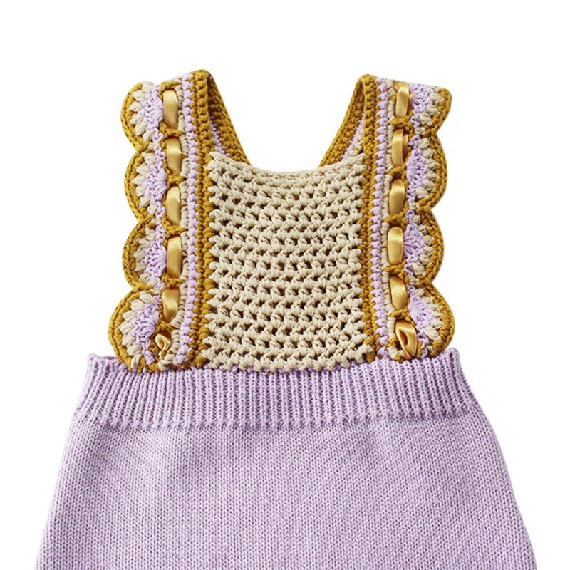 Roupa do bebê recém-nascido da menina do bebê de malha bodysuit algodão feito à mão do bebê meninos da menina macacão