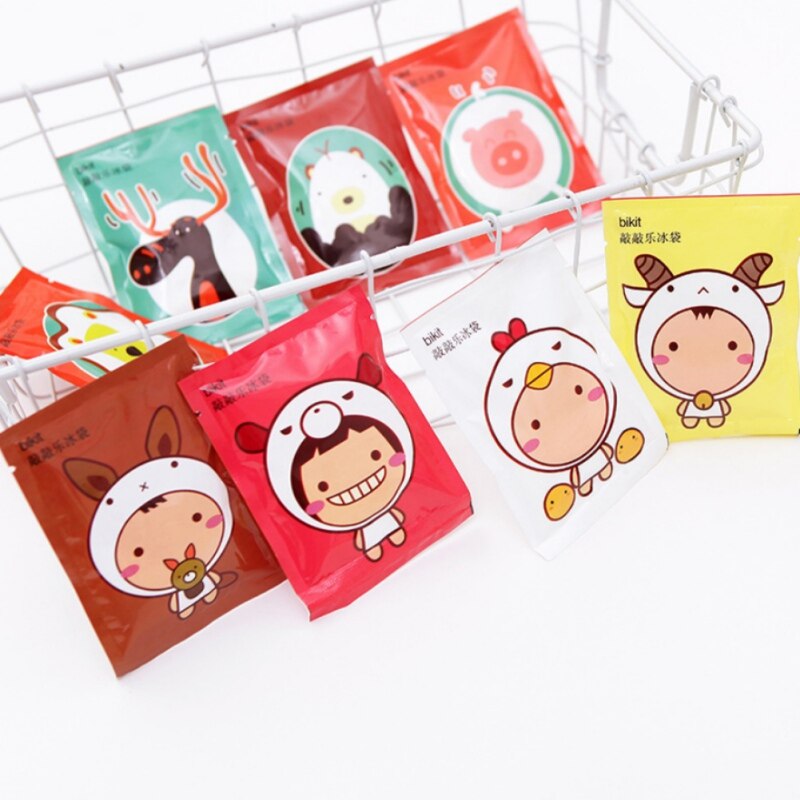 Portable Travel Reusable Instant Ice Pack Summer Cartoon Cold Ice Bag Color Random