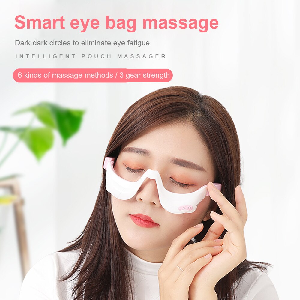 Gafas de masaje de ojos eléctrico 3D, EMS, importador Facial, vibración, masaje iónico, eliminación de arrugas antienvejecimiento, bolsa para ojos, ojeras