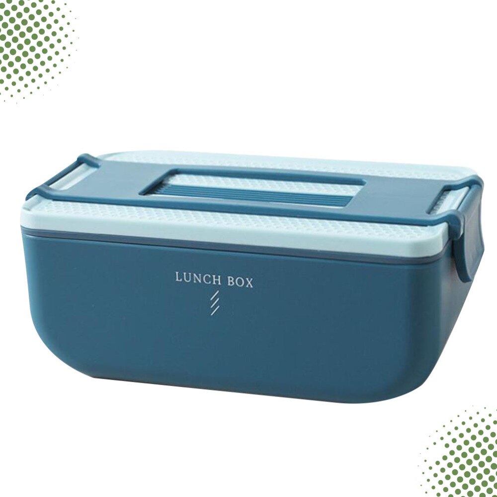 1Pc Portable Microwave Divider Box Square Heat Preservation Bento Box Portable Food Container for School Office Campin