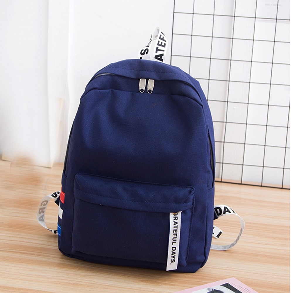 Unisex Canvas Vrouwen Mannen Rugzak Preppy Stijl Student Rugzak Schooltas Schouder Rugzak Handvat Tas