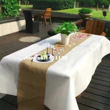 chemin de table mariage 10m Burlap Table Runner Natural Jute Country Outedoor Wedding Party decorations with