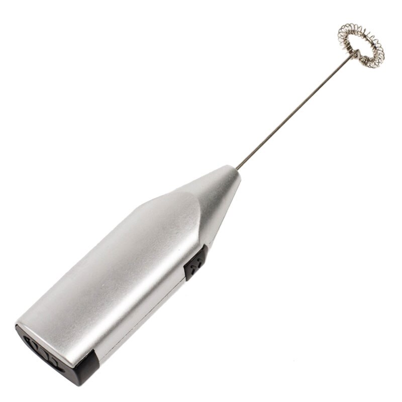 Lucog elektrisk mjölkskummare mini handmixer för kök batterikraft mjölk ägg kaffe juicepress mat portabel mixer: Grå