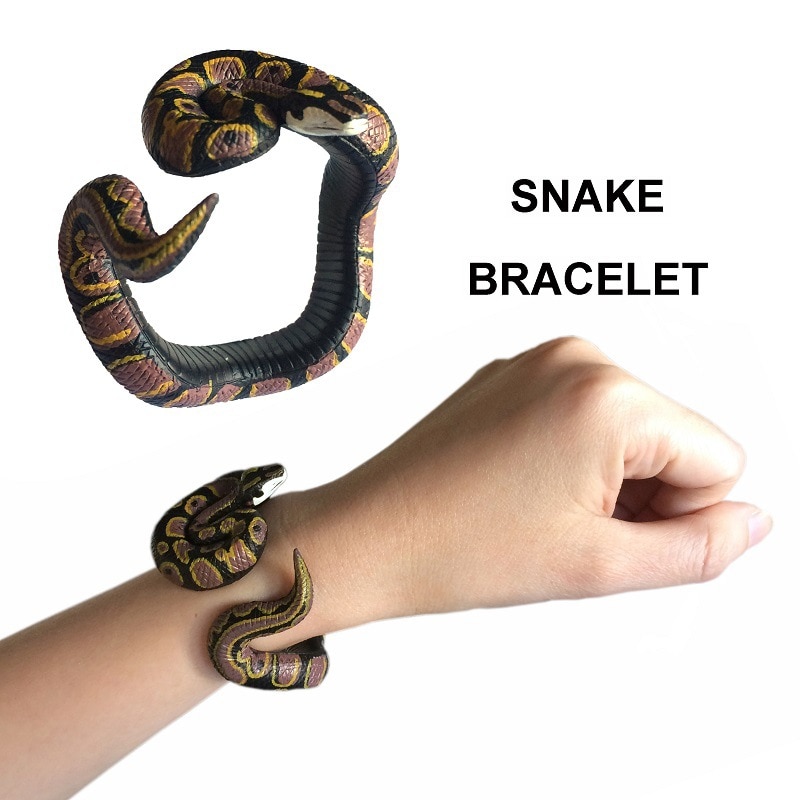 Children Cool Pretend Play Game Toys Hobbies Novelty Model Simulated Snake Bracelet Jokes Toys for Kids Adult