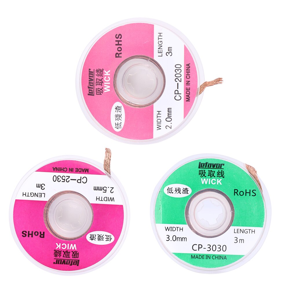Portable Desoldering Braid Copper Welding Solder Remover Wick Wire Lead Cord Flux Repair Tools Home Instruments