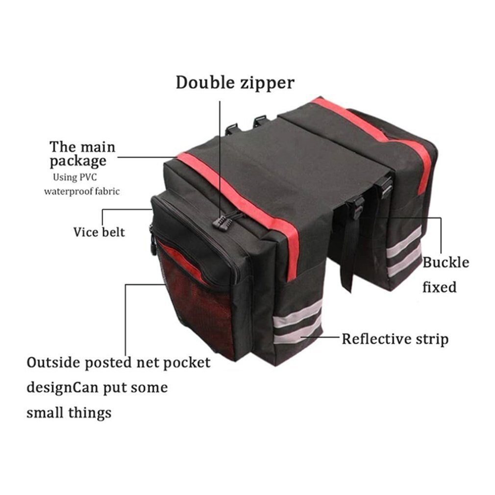 Achterlichten Seat Storage Praktische Mountainbike Bagagedrager Pouch Waterdichte Fiets Fietstas Zadel Duurzaam Reizen