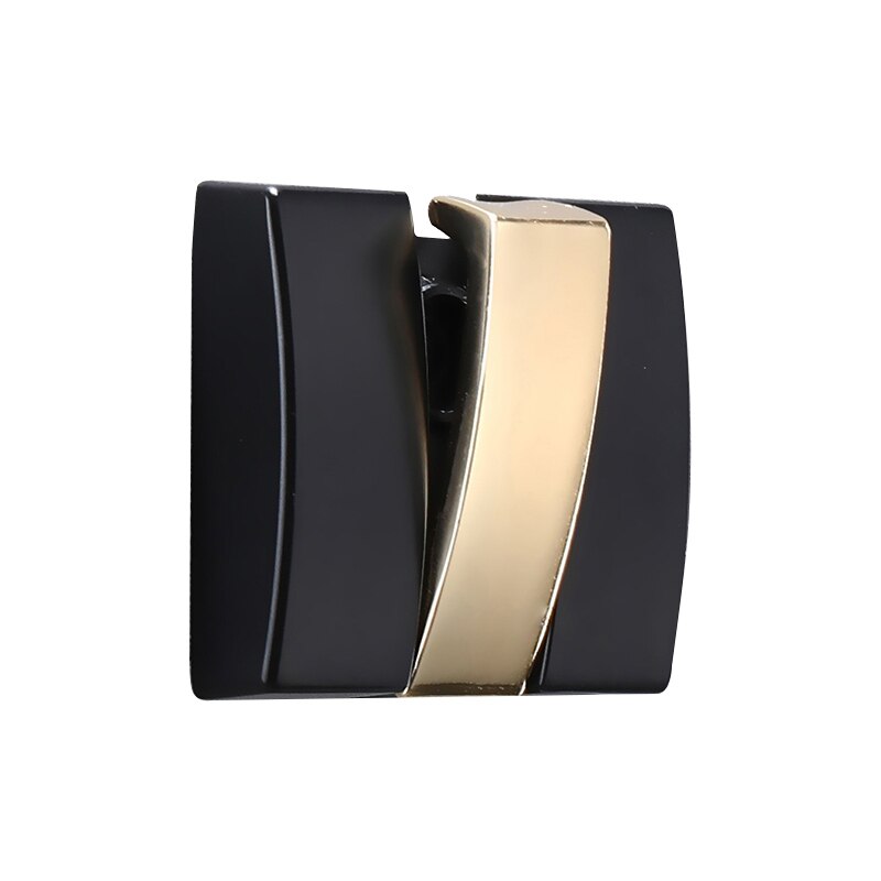 Bez wiercenia czarny srebrny wieszaki nowy DIY wieszak na haki ubrania na płaszcz kapelusz wieszak robić ręczników haki ubrań w łazience wieszak na płaszcze haki ścienne: czarny i złoto