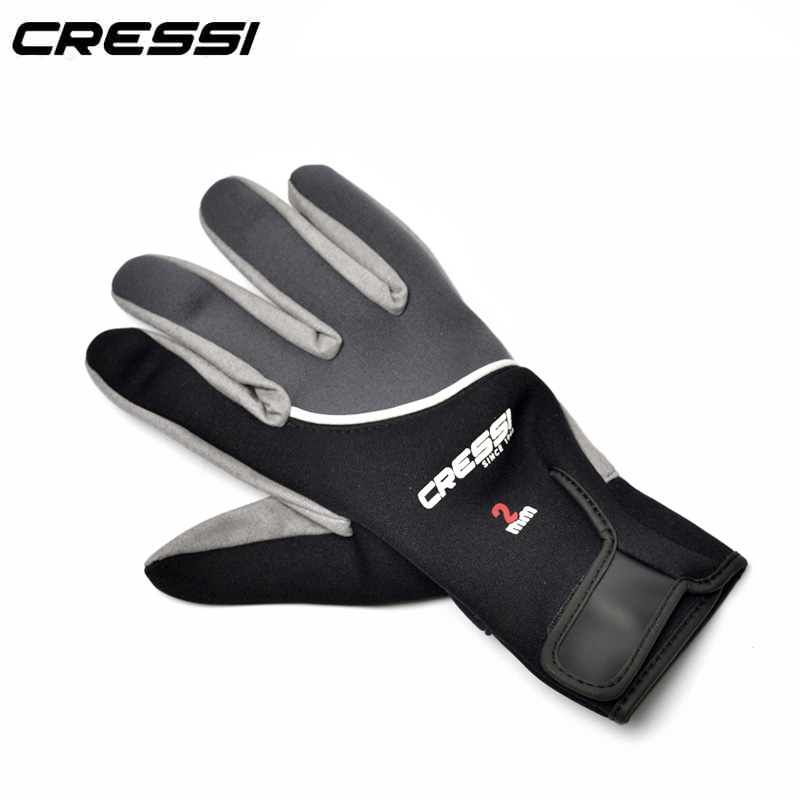 Cressi Tropical 2MM Neoprene Diving Gloves Scuba Diving Snorkeling Five Finger Glove Man and Woman for Adult