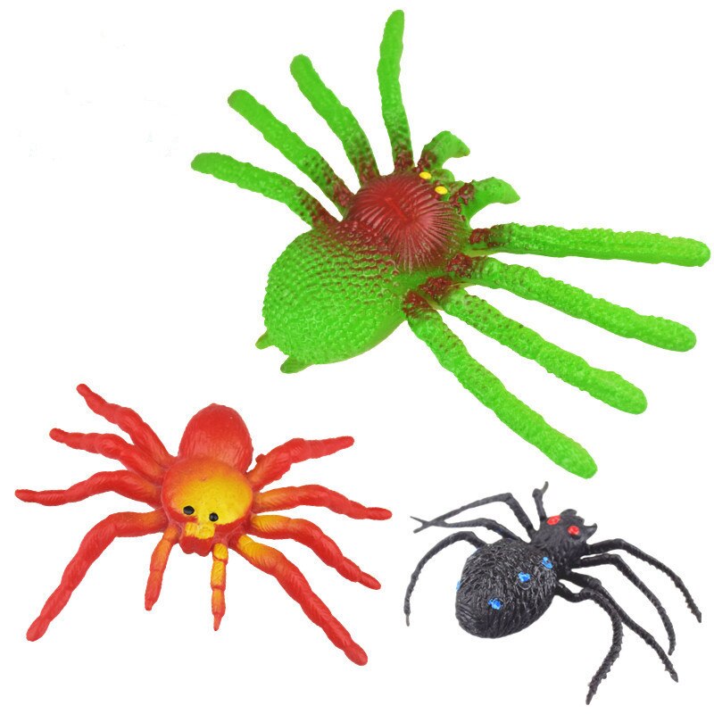 big size Halloween Novel Black TPR Simulation Spider Shaped Rubber Kids/Children Toy