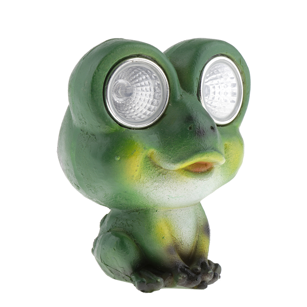 Statues de grenouille verte | À énergie solaire, éclairage d'accent, décoration de jardin, pour extérieur, éclairage solaire