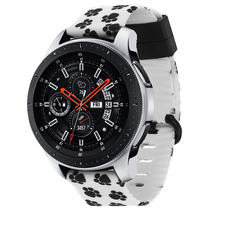 Druck Silikon Armband für Huawei Uhr GT 2 46 MM/GT2 Aktive 46m Smart Uhr Band 22MM handgelenk Strap für Samsung galaxy S3: foot print