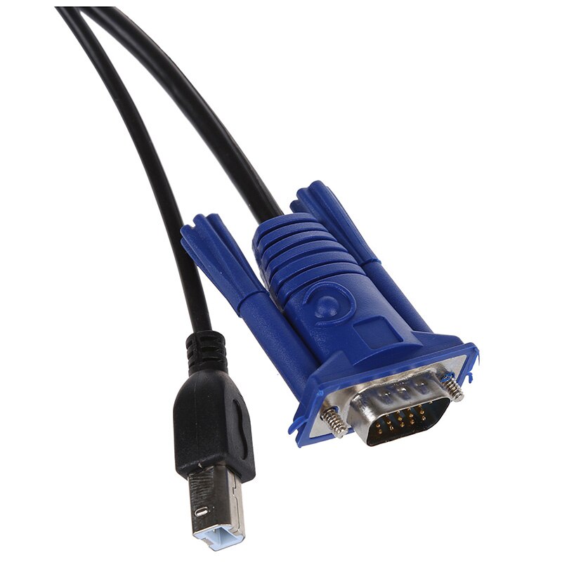 1.4M 15 Pin VGA + USB Male to Male VGA + Print Cable for CRT PC