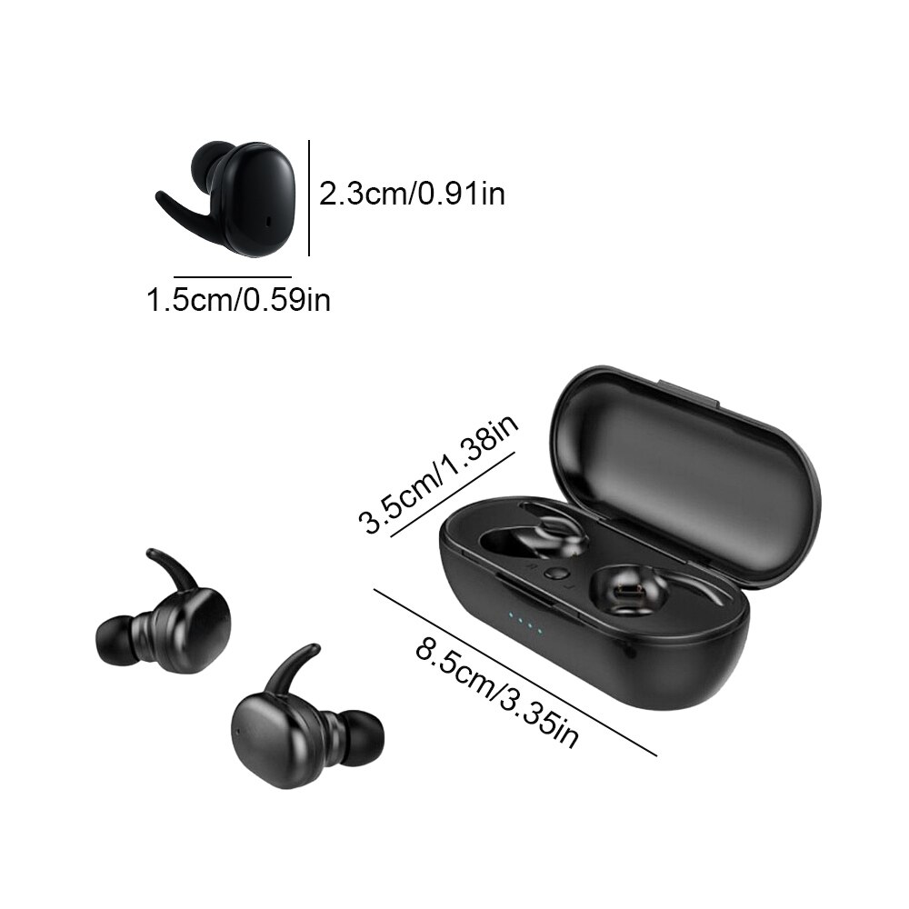 Mini Dual Tws Bluetooth 5.0 Koptelefoon Echte Draadloze Headsets 3D Stereo Geluid Oordopjes Dual Microfoon Met Opladen Doos