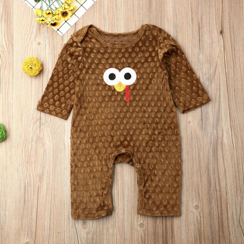 Pudcoco – combinaison pour -né fille et garçon, printemps-automne, Thanksgiving, turquie
