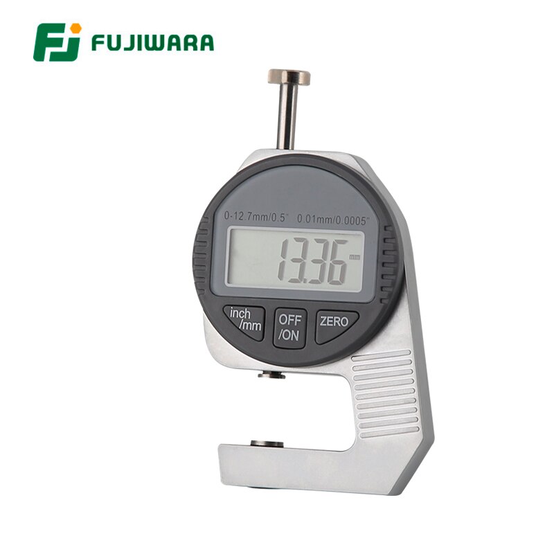 FUJIWARA Thickness Gauge Calipers 0-12.7mm Leatherwear Thin Film Paper Sheet Metal Surface Thickness Measurement Thickness Tool: Plane gauge