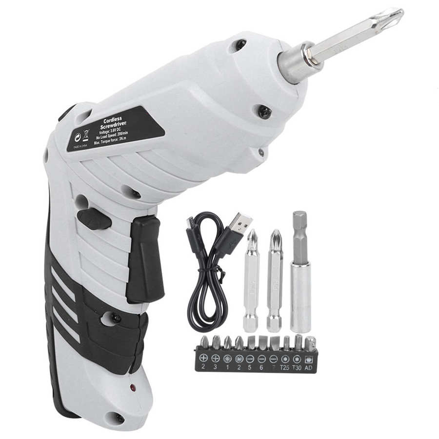 Cordless Screwdriver Cordless Electric Screwdriver Drill Kit Lithium-Ion Rechargeable Screw LED Home Taladro Inalambrico