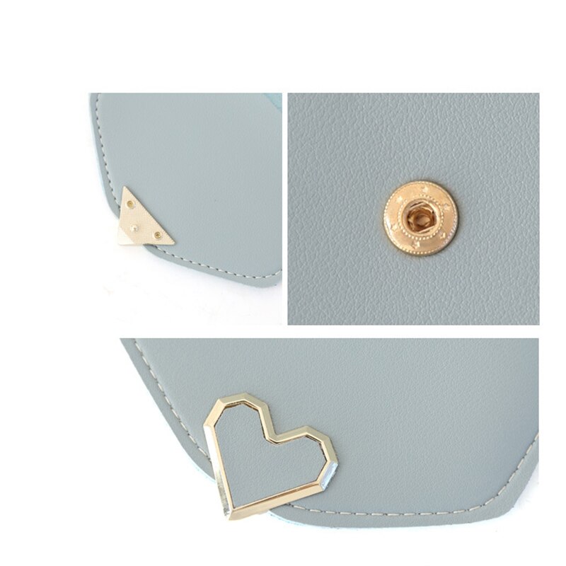 Smooza feminino decoração em forma de coração transparente tela de toque simples retro saco do telefone móvel 2020 novo estudante fivela pequeno saco