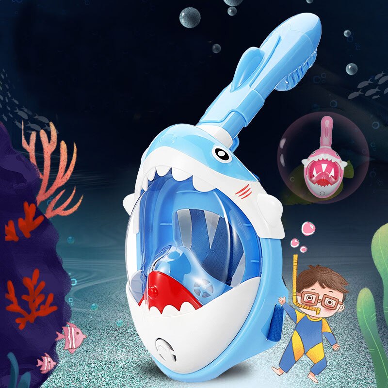 Nowe chłopięce dziewczyny Cartoon pływanie pełna twarz maska do nurkowania dla dzieci nurkowanie podwodne Anti Fog maska do nurkowania, snorkelingu zestaw sprzętu