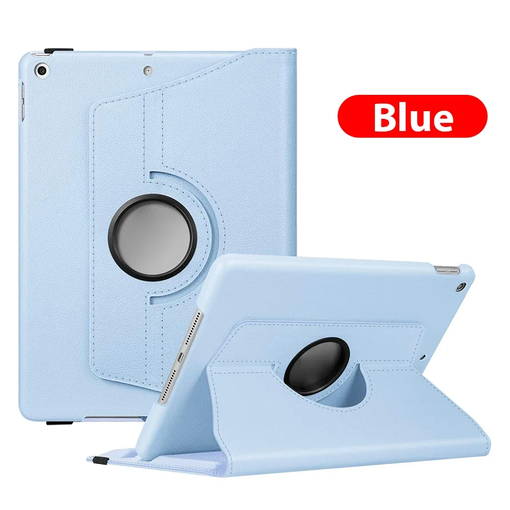 Para iPad Pro 11 12,9 12 9 2022 Air 4 5 Funda para iPad 10th 10,9 Generación 10,2 7th 8th 9th accesorios de cubierta con soporte giratorio: 12,4 / Azul marino