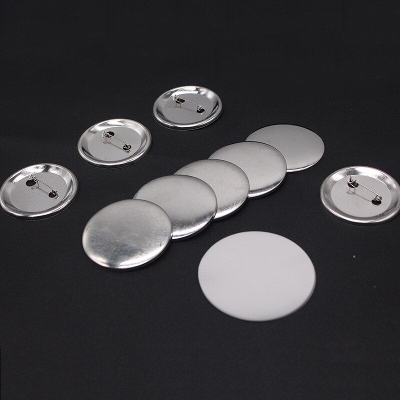 200 juegos 1 "25mm plástico blanco chapa pin insignia vacío piezas suministros para DIY insignia artesanía hecho a mano Material de costura Accesorios