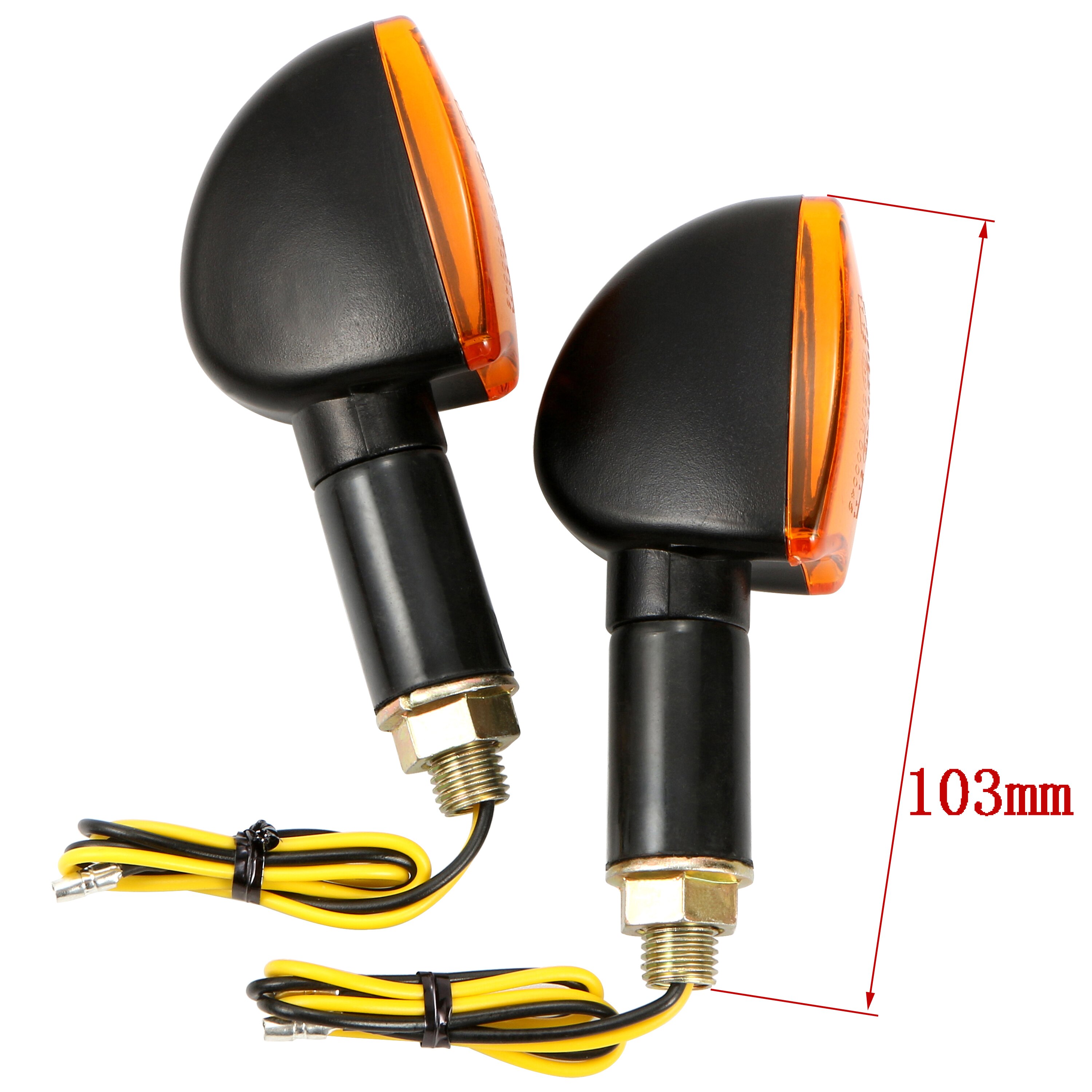 2 Stuks Universele Motorfiets Richtingaanwijzer Licht Amber Flashers Verlichting Motor Lamp Super Heldere Custom Achterlicht: 103CM