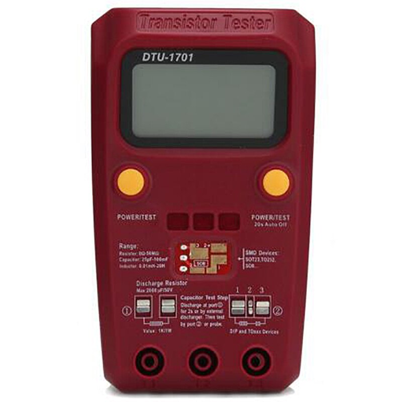 Digital Transistor Tester SMD Components Diode Triode Resistor Capacitor Inductor ESR Meter Multimeter: Default Title