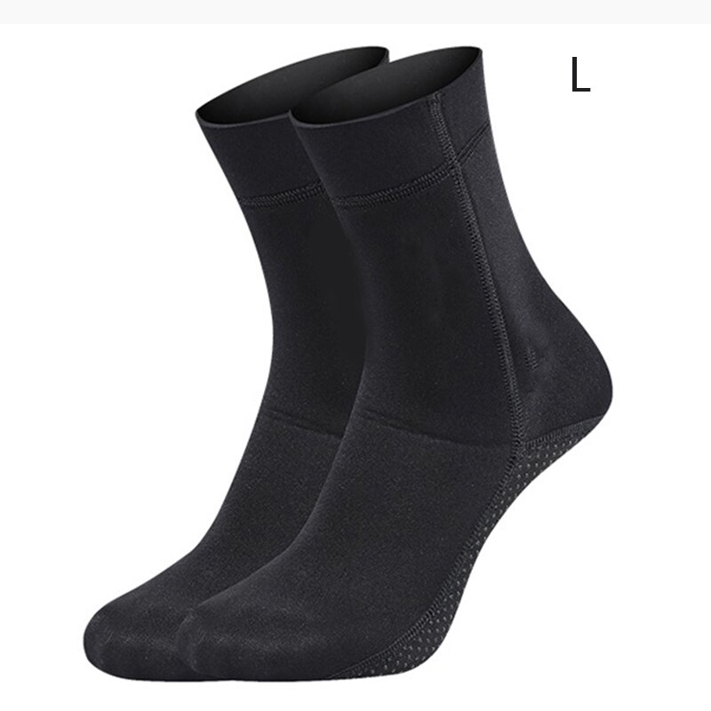 1 par meias de surf engrossar respirável anti-coral manter botas de mergulho quente para esportes aquáticos health99: black  L