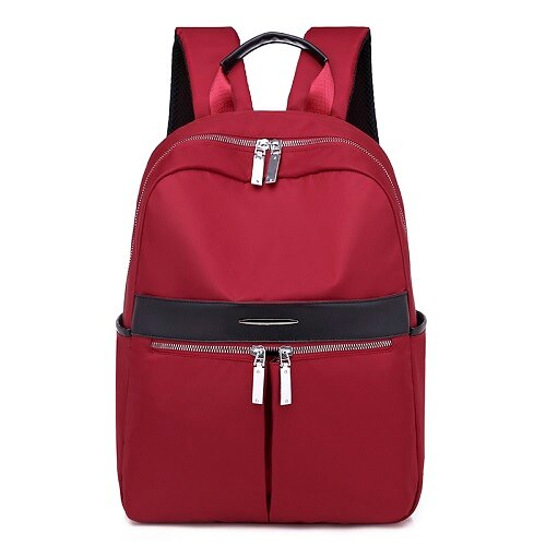 Simple Oxford Korean Leisure Style Women Backpack Fashionable Girls Leisure Bag School Student Bag Teenager Girls: red