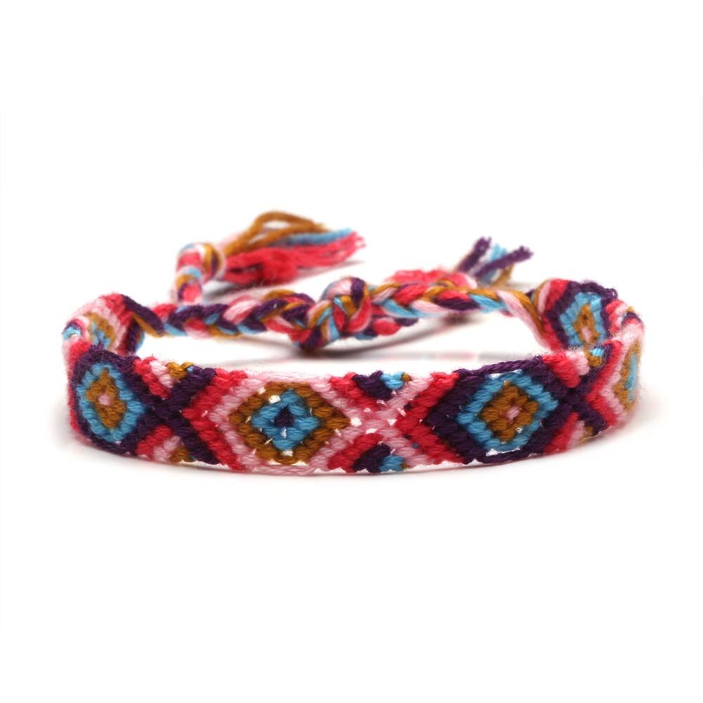 Boho Kleurrijke Borduurgaren Handwoven Mode Vriendschap Armband Vrouwen Meisje Chic Zomer Surfer Vervaardigd Sieraden: 11