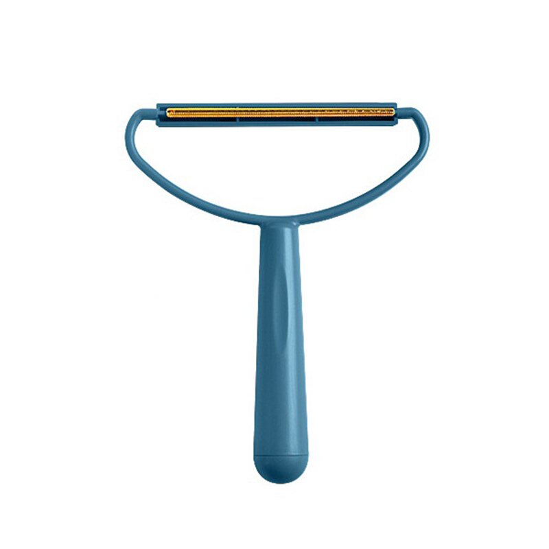 Grattoir manuel en alliage de magnésium pour animaux de compagnie, acier inoxydable, éliminateur de boules pour chats et chiens, fournitures solides et durables pour Nettoyage des animaux de compagnie: Bleu