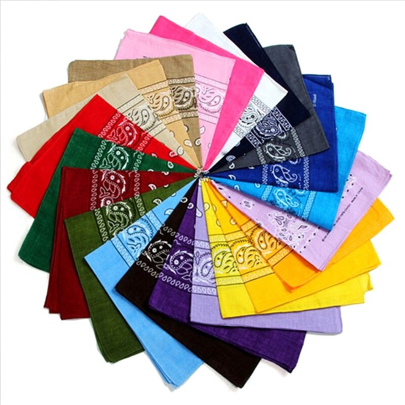 Hiphop bandana vierkante sjaal 55cm*55cm zwarte rode hoofdbanden bedrukt voor dames/heren/jongens/meisjes