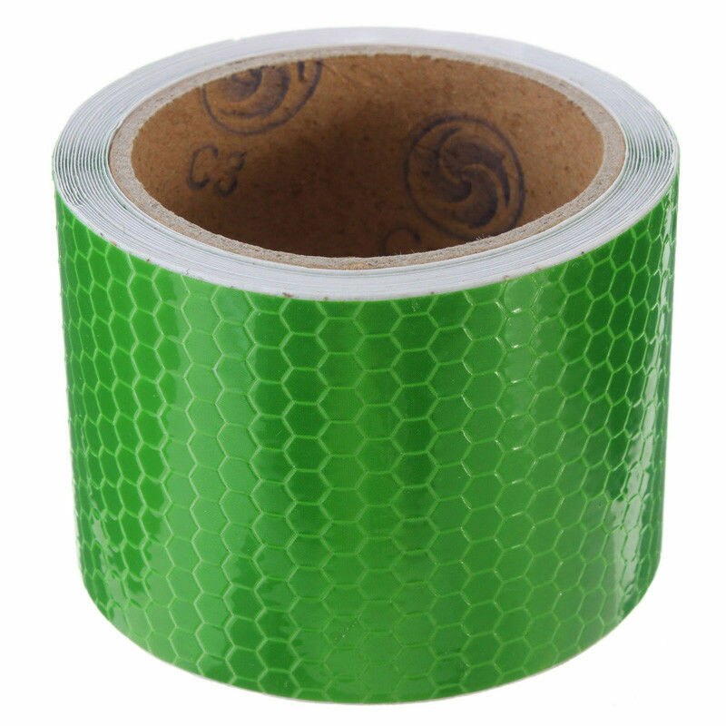 Bike Body Reflective Safety Stickers Reflective Safety Warning Conspicuity Tape Film Sticker Strip Bicycle Accessories: Green